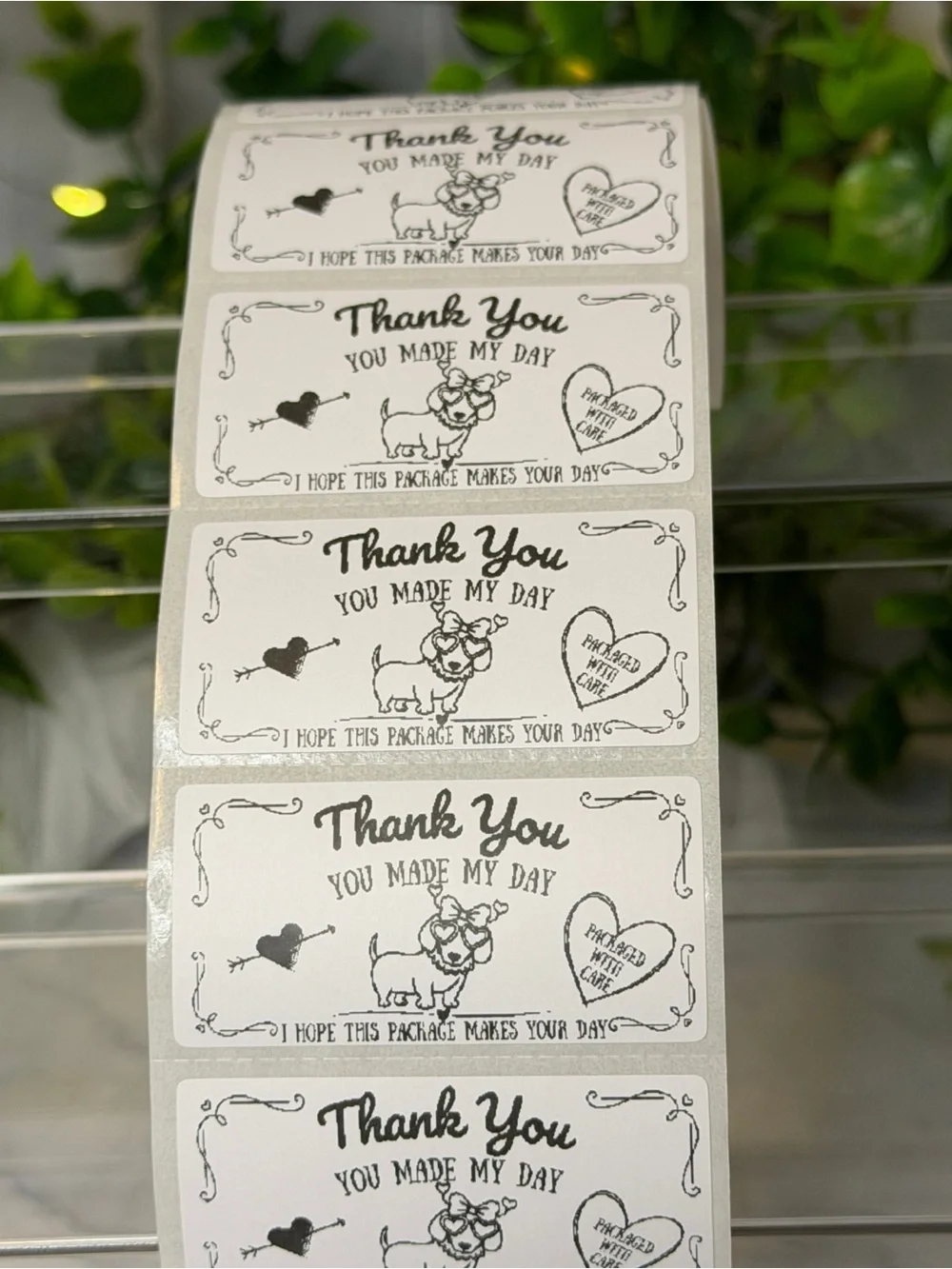200 Dachshund Thank You Stickers 2x1 Packaged with Care Shipping Labels Cute